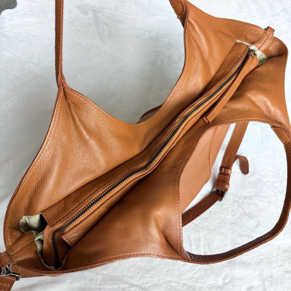 HARBOUR 2ND Manon Large Tan Genuine Leather Tote Bag - Picture 5 of 16